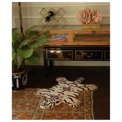 Hot Doing Goods Tapis tigre Mahee Majestic en laine | Rose pêche