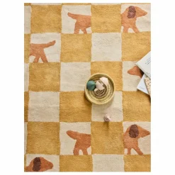 Best Bleuu-studio Tapis Walter Damier | Ocre