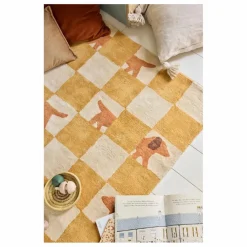 Best Bleuu-studio Tapis Walter Damier | Ocre