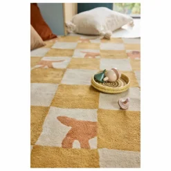Best Bleuu-studio Tapis Walter Damier | Ocre
