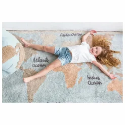 Lorena Canals Tapis World map Multicolore Sale