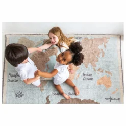 Lorena Canals Tapis World map Multicolore Sale