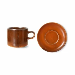HKliving Tasse et soucoupe Chef ceramics | Terracotta Clearance