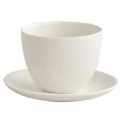 Kinto Tasse et soucoupe Pebble en porcelaine | Blanc Best