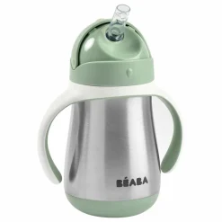 Béaba Tasses Et Gobelets D'Apprentissage|Premiers Repas|Tasse paille en inox - 250 ml |