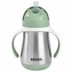Béaba Tasses Et Gobelets D'Apprentissage|Premiers Repas|Tasse paille en inox - 250 ml |