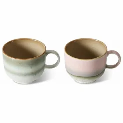 Hot HKliving Tasses en grès - Set de 2 | Rose
