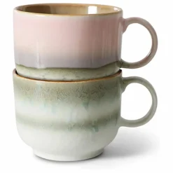 Hot HKliving Tasses en grès - Set de 2 | Rose