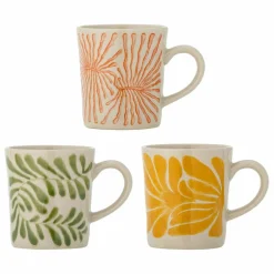 Online Bloomingville Tasses Fauni en grès - Set de 3 | Multicolore