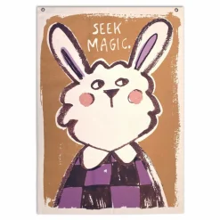 Enfant Studio Loco Décoration Murale|Déco Murale Enfant|Tenture murale Lapin