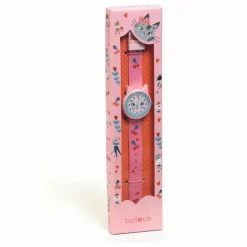 Outlet Djeco TICLOCK - Montre Chat | Rose