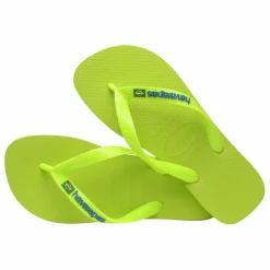 Femme Havaianas Tongs Brasil Logo Néon |