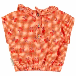 Piupiuchick Top Cherry Vichy | Orange
