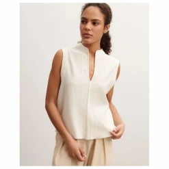 Bompard Top Col Tunisien Minimaliste Coton et Cachemire | Naturel Online