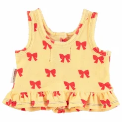 Piupiuchick Top Court Nœud Eponge Bio | Jaune Online