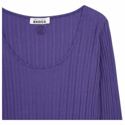 SMALLABLE BASICS Top Femme Cotelé Coton Bio | Bleu indigo New