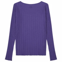 SMALLABLE BASICS Top Femme Cotelé Coton Bio | Bleu indigo New