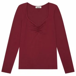 New SMALLABLE BASICS Top Femme Froncé Jersey | Bordeaux