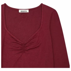 New SMALLABLE BASICS Top Femme Froncé Jersey | Bordeaux