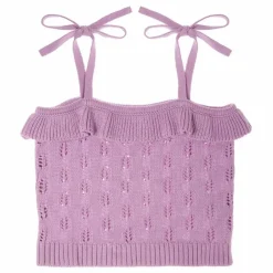 Sale Tocoto Vintage Top Volants Maille | Lilas tLilas