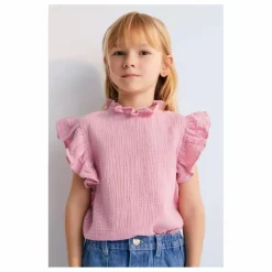 Discount the new society Top Volants Spyros Baby | Rose bonbon
