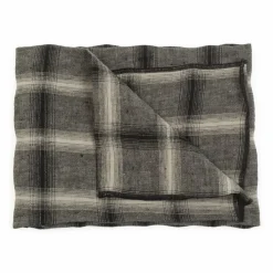 Le Monde Sauvage Linge De Table|Art De La Table|Torchon Highlands à carreaux en lin lavé |