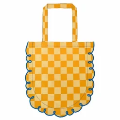 Femme Bitossi Tote Bag en coton vichy Dama Giallo |