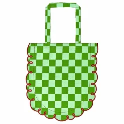 Femme Bitossi Cabas|Tote Bag en coton vichy Dama Verde |