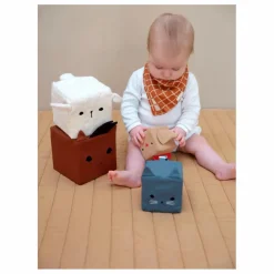 Fabelab Tour empilable en tissu - Animaux de la ferme Multicolore