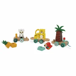 Janod Train Tropical à tirer Multicolore Outlet