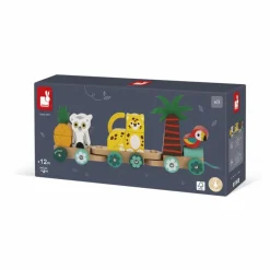 Janod Train Tropical à tirer Multicolore Outlet