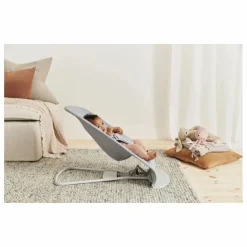 BabyBjörn Transat Bliss en coton matelassé Pétale | Gris clair Hot