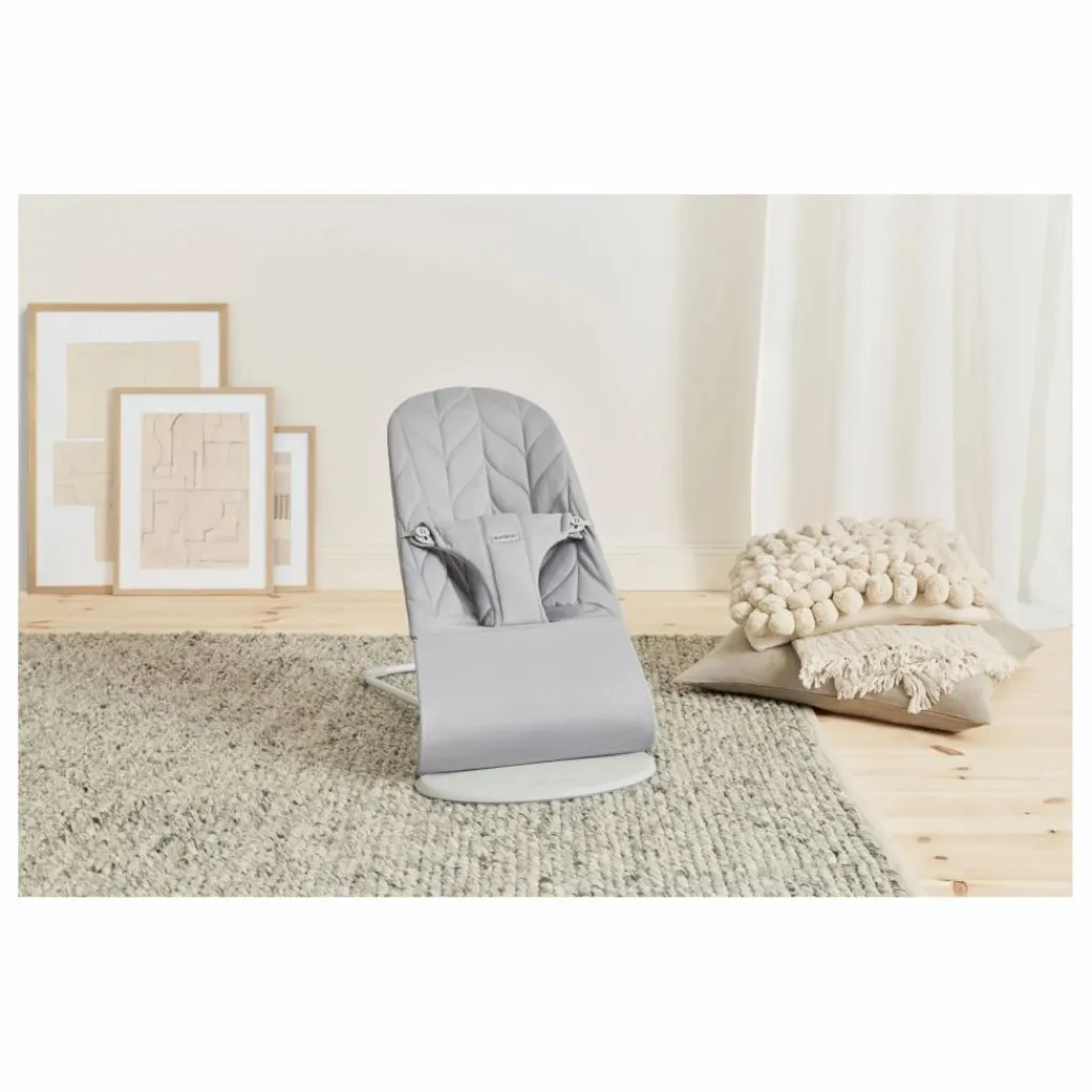 BabyBjörn Transat Bliss en coton matelassé Pétale | Gris clair Hot