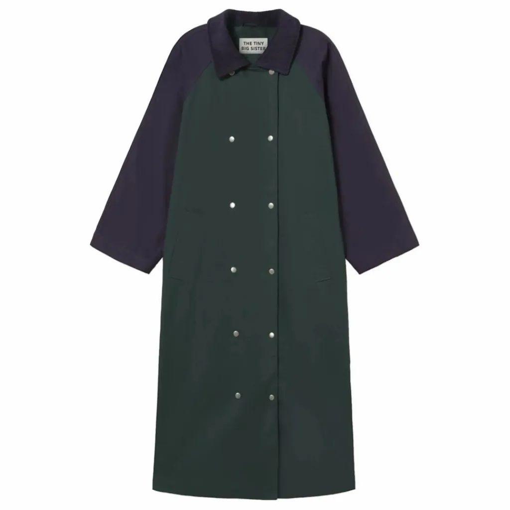 Femme The Tiny Big Sister Trench Color Block |