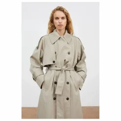 Outlet Skall Studio Trench Mahsa Coton Bio | Gris vert