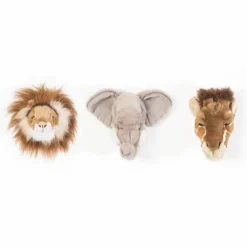 Enfant Wild & Soft Décoration Murale|Déco Murale Enfant|Trophées Safari - Set de 3