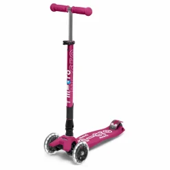 New Micro Trottinette Maxi Deluxe pliable LED | Framboise