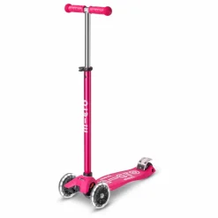 Micro Trottinette Maxi Deluxe LED | Rose fuschia Clearance