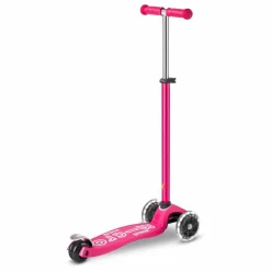 Micro Trottinette Maxi Deluxe LED | Rose fuschia Clearance