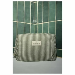 Homme/Femme Gabrielle Paris Trousse de toilette à rayures en coton |