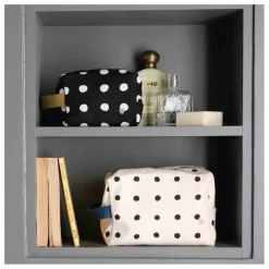 Homme/Femme La cerise sur le gâteau Voyage, Outdoor|Soins, Wellness|Trousse de toilette Cube à pois en coton bio Mia |