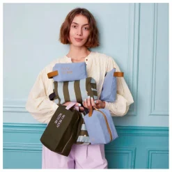 La cerise sur le gâteau Trousse de toilette cube | Bleu Turquoise - Vert Foncé