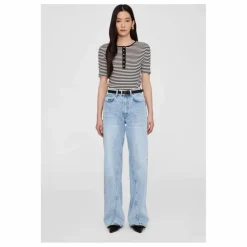 Anine Bing T-shirt Alessia Rayures | Noir Discount