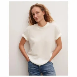 Bompard T-shirt Ample Minimaliste Coton et Cachemire | Naturel Outlet