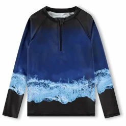 Discount Molo T-shirt Anti-UV Noble Vagues Fibres Recyclées | Bleu marine