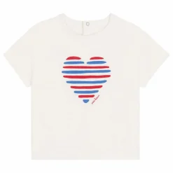 Petit Bateau T-Shirt Barlay Cœur Coton Bio | Blanc Clearance
