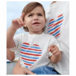 Petit Bateau T-Shirt Barlay Cœur Coton Bio | Blanc Clearance