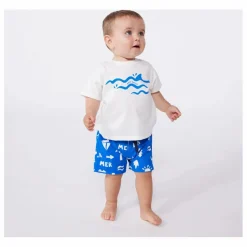 Clearance Petit Bateau T-Shirt Barlay Requin Coton Bio | Blanc