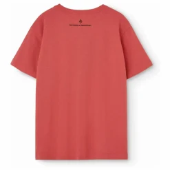 Outlet The Animals Observatory T-shirt Big Rooster Fleurs | Rouge