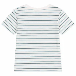 Petit Bateau T-Shirt Biru Coton Bio | Blanc Clearance